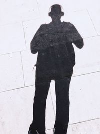 Shadow of man on ground