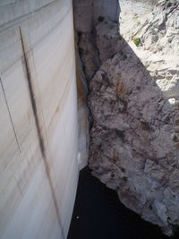 High angle view of dam