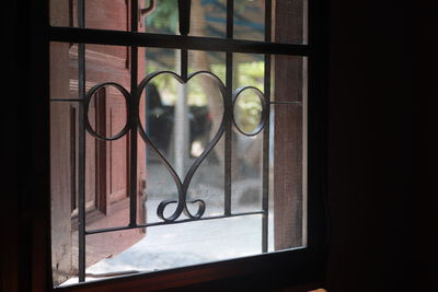Close-up of glass window