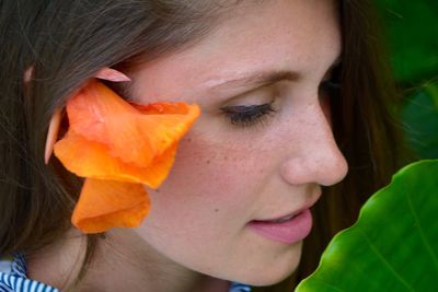 Close-up of young woman