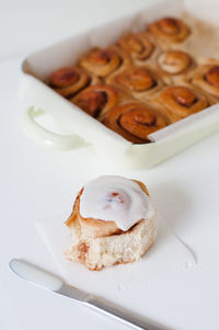 Close-up of dessert in plate