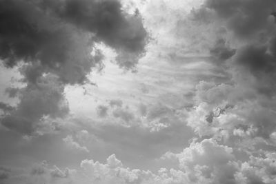 Low angle view of clouds in sky