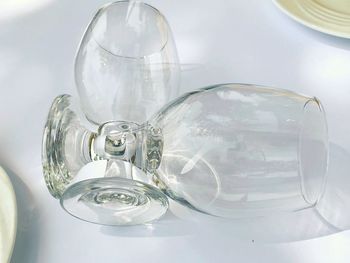 Close-up of glass of water on table