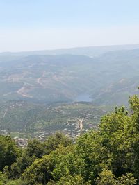 High angle view of landscape against sky