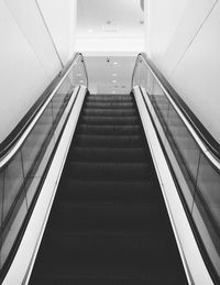 Low angle view of escalator