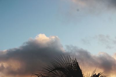 Low angle view of sky during sunset