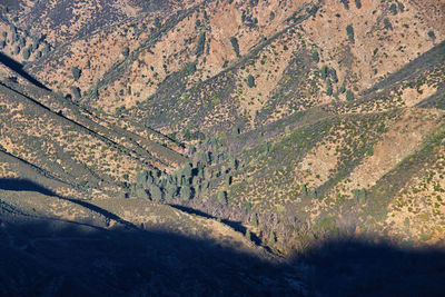 High angle view of land