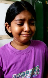 Close-up portrait of a girl