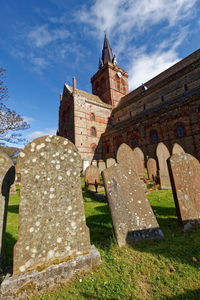 View of cemetery against sky