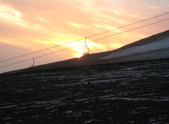 Scenic view of sunset over sea