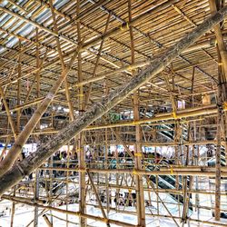 Low angle view of construction site on ceiling of building