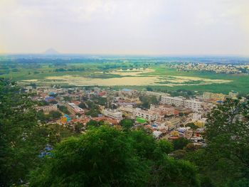 Aerial view of residential district