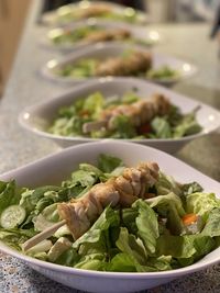 Close-up of food served in plate