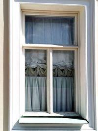 Low angle view of window of house