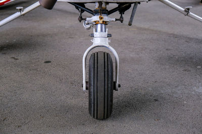 High angle view of bicycle on street