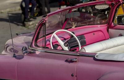 Close-up of vintage car