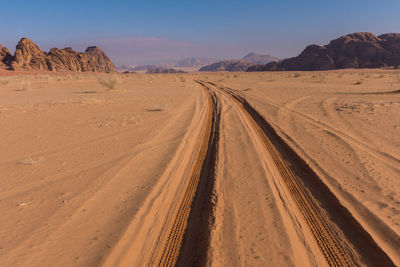 Panoramic view of desert against sky