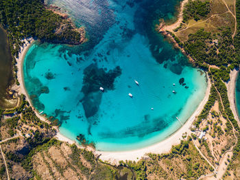 High angle view of swimming pool