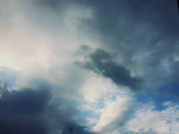 Low angle view of clouds in sky