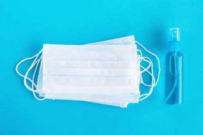 Directly above shot of white and blue background