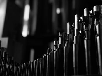 Close-up of piano keys