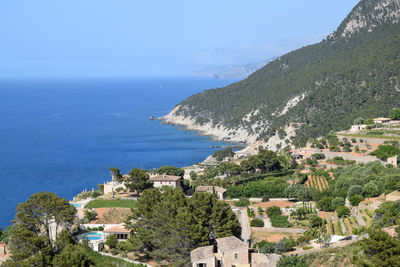 High angle view of sea