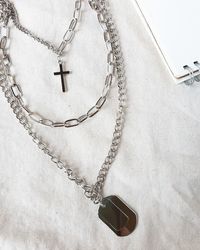 High angle view of chain on table