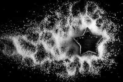 Close-up of fire against black background