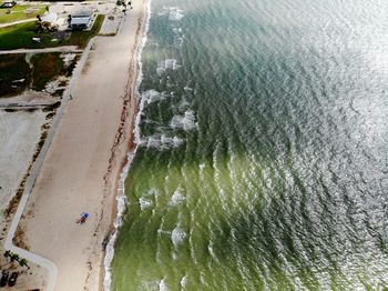 High angle view of beach