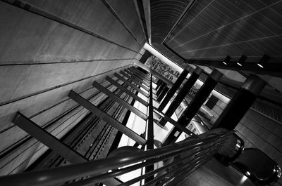 High angle view of staircase