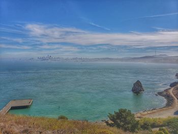 Scenic view of sea against sky