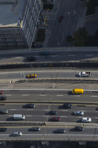 Traffic on road in city