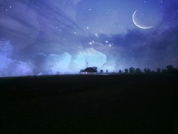 Low angle view of star field against sky at night