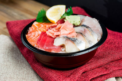 Close-up of food in plate