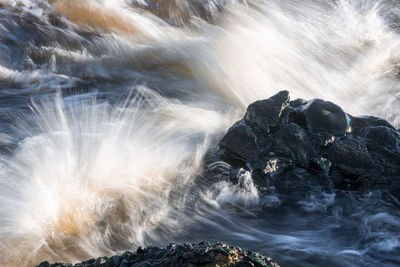 Close-up view of waterfall