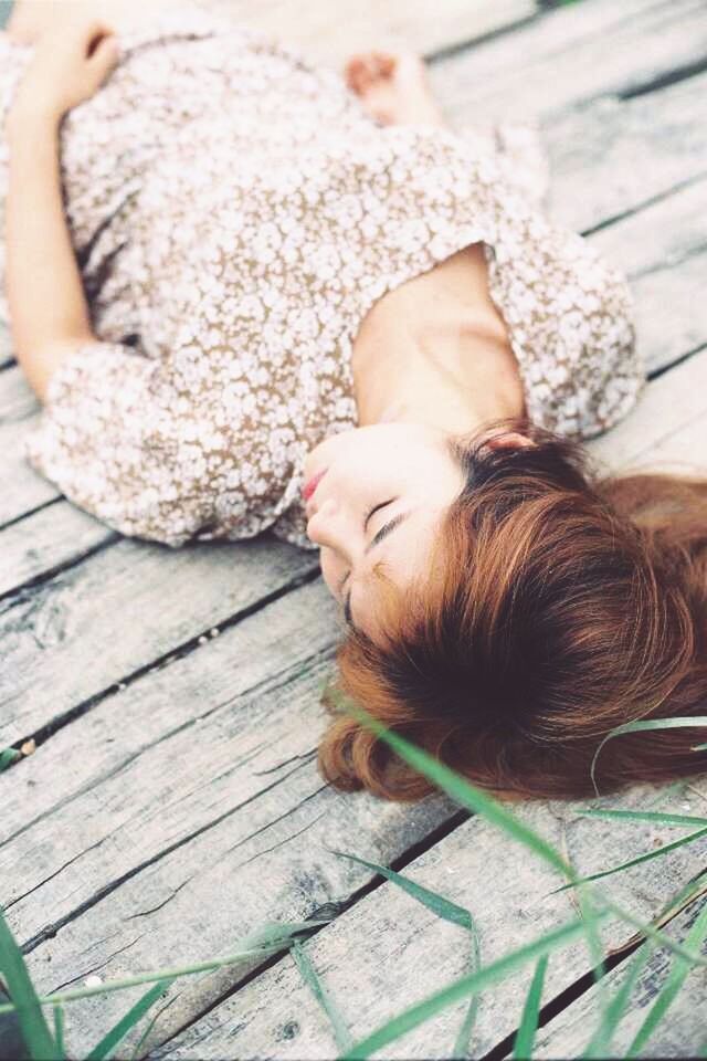 childhood, relaxation, lifestyles, leisure activity, high angle view, innocence, cute, person, sitting, lying down, girls, wood - material, elementary age, sleeping, resting, close-up, focus on foreground