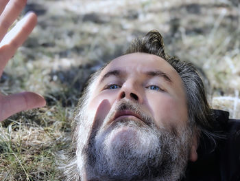 Portrait of man outdoors