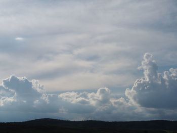 Low angle view of sky over land