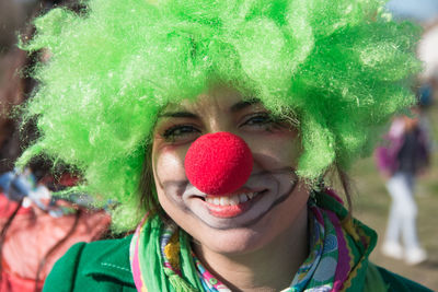 Portrait of smiling clown