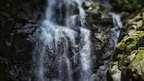 Close-up of waterfall