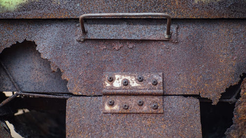 Close-up of old rusty metal