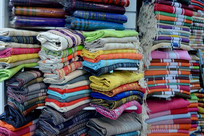 Full frame shot of multi colored sale at market stall