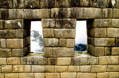 Close-up of stone wall