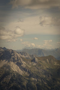 Scenic view of dramatic landscape against sky