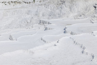 Natural white thermal baths in pamukkale, turkey