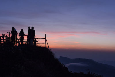 Silhouette of landscape at sunset