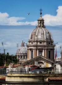View of building against cloudy sky