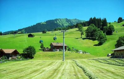 Scenic view of landscape against clear sky