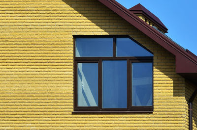 Low angle view of window on building