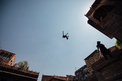 Low angle view of buildings against sky